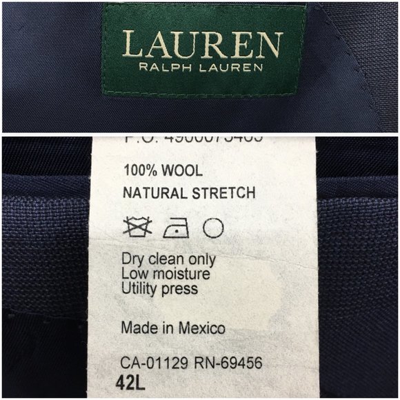 Ralph Lauren Mens Blazer Sport Coat Two Button Casual Jacket Size 42L Wool Suits - Picture 8 of 13